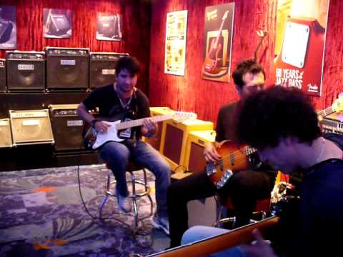 Marco Renteria jam out in the Fender room @ NAMM 2010