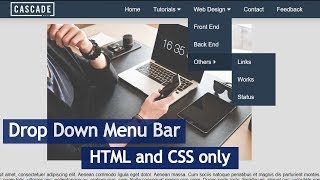 Simple Dropdown Menu Bar using only HTML &amp; CSS