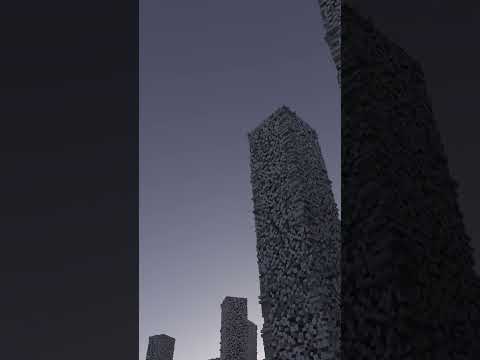 A pixelated concrete jungle #cgirender