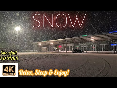 Relaxing Snowfall sounds on Car | 3 Hours Sound of winter, Sleep sounds night ambience
