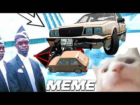 Cat is Vibing - Beamng DANCE COFFIN ON FUNERAL MEME COMPILATION | BeamNG Drive | Derby part 3