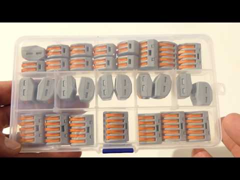 GEARBEST - 2-3-5 Holes Spring Conductor Terminal Block Wire Connector 30pcs - Gray