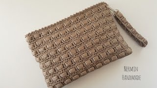Polyester Makrome ip ile Harika bir Clutch Çanta Yapımı/Portföy Çanta