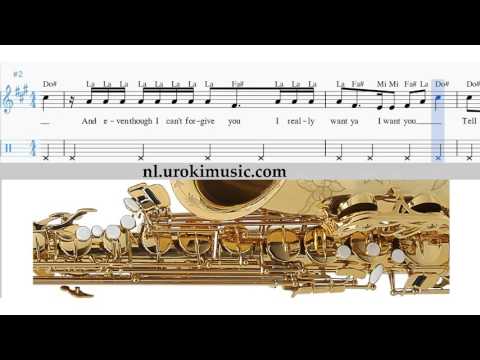 Altsaxofoon Leren Spelen Ariana Grande Problem Altsaxofoonles Studie Klasse Muzieknoten Bladmuziek