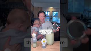 Mixing breast milk at different temperatures