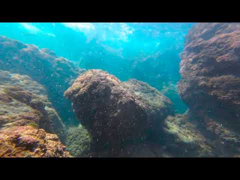 The Perfect Mediterranean UnderWater Scene, Rocks, Blue Water - 4k HDR