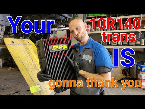 Ford 10R140 Trans Fluid Drain & Fill HOW TO w/New PPE Aluminum Pan | 2020-2022 #fordtrucks