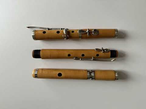 19th century 6 key Wooden Flute, Boxwood, in D, renovated image 4