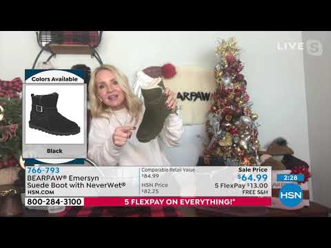 BEARPAW Emersyn Suede Boot with NeverWet Technology