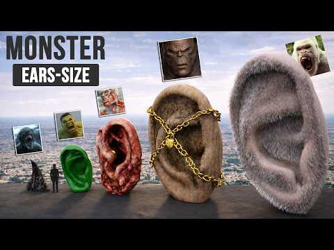 Monster Ears Size Comparison  | Giant vs Small Ears | 3D Monster Comparison