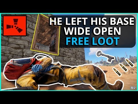 This PLAYER Left His WHOLE BASE OPEN!! Rust Solo Survival Gameplay