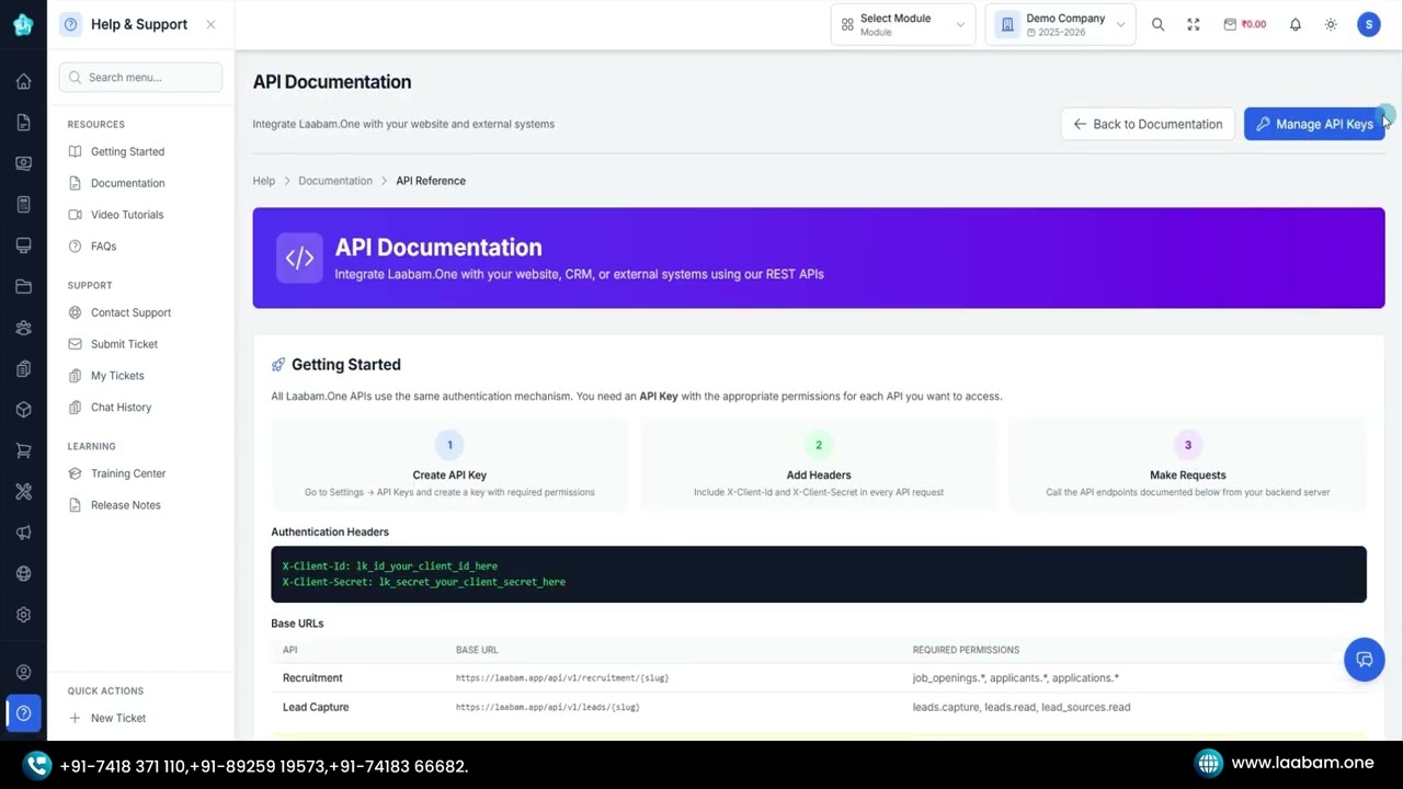 API Integration & Webhooks in LaabamOne 🔗 | Connect Your Business Systems Easily