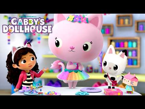 Kitty Fairy Lost Her Wings?? 😱 DIY Wand to Help Kitty Fairy Fly Again! | GABBY'S DOLLHOUSE