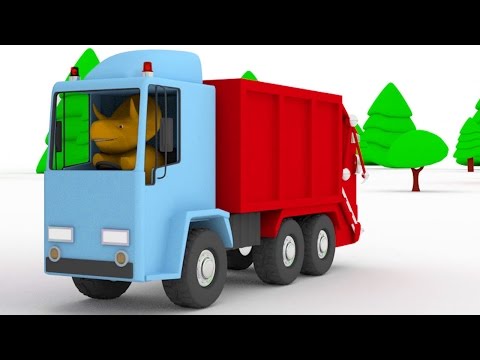 Lerne Farben dem Müllauto und Dino dem Dinosaurier | Lehrreiche Cartoons für Kinder und Kleinkinder