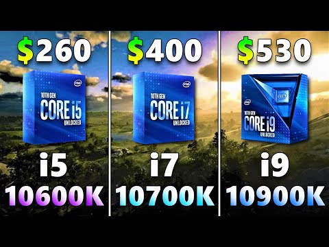 Core i5 10600K vs i7 10700K vs i9 10900K | Intel 10th Gen CPUs PC Gameplay Battle