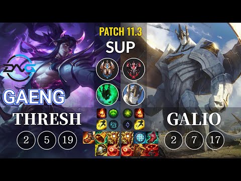 DFM Gaeng Thresh vs Galio Sup - KR Patch 11.3