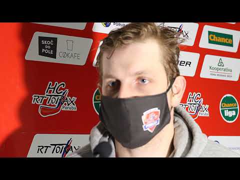 4. 1. 2021: Marek Slavík po utkání s Frýdkem-Místkem (5:0)