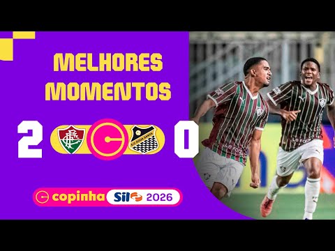 Gols e lances de Fluminense x Água Santa