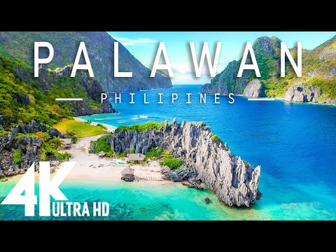 FLYING OVER PALAWAN (4K UHD) - Relaxing Music Along With Beautiful Nature Videos(4K Video Ultra HD)