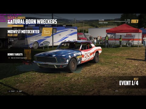 Wreckfest Walkthrough Part 1 - "Regional Juniors: Natural Born Wreckers"