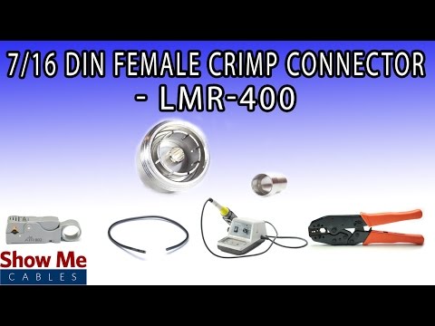 7/16 DIN Female Crimp Connector For LMR-400 - Perfect For DIY Installs! #3785