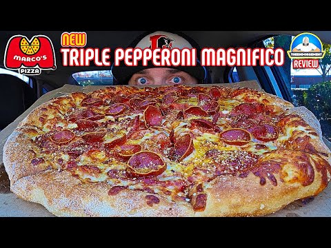 Marco's Pizza® Triple Pepperoni Magnifico Pizza Review! 🍕 | Best Chain Pizza? | theendorsement
