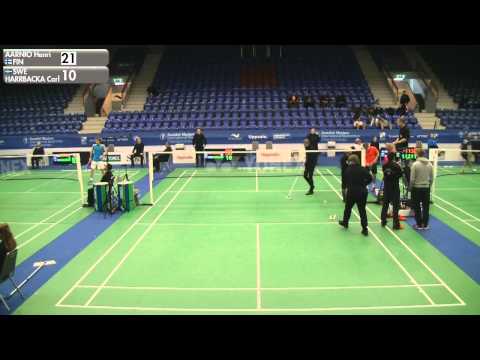 Badminton - Henri Aarnio vs Carl Harrbacka (MS, Qualifier) - Swedish Masters 2016