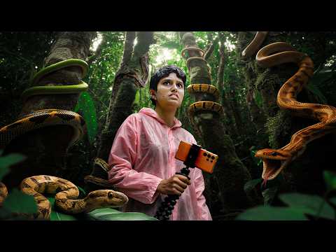 Surviving 72 hours with DEADLY snakes (i touched them 😲)