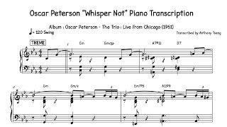 Oscar Peterson "Whisper Not" Piano Transcription
