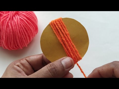 Amazing Woolen Flower ideas with Colour Paper | Hand Embroidery Amazing Trick