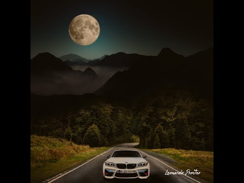 Photoshop Manipulation Tutorial. For Beginners - Moon night on de road.