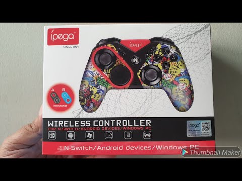 iPega Ninja PG-SW038A belaidis žaidimų valdiklis NSW (juodas) video