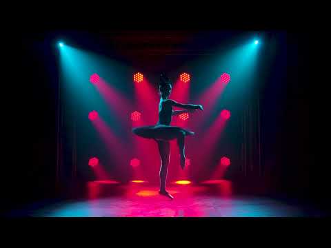 Silhouette of a Graceful Ballerina in a Chic Image of a Black Swan. Dancing of Elements Classical