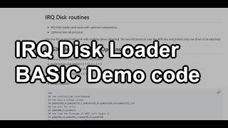 C64 Coding - IRQ Disk BASIC demo
