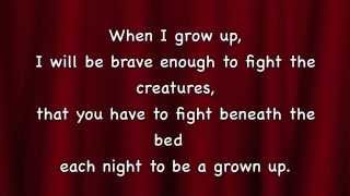 Matilda - When I Grow Up with lyrics