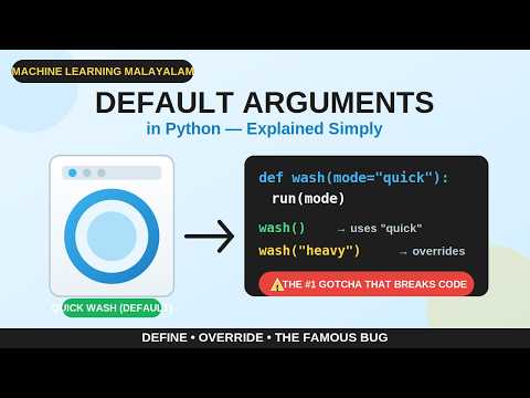 Python Function Default Argument Values Python Malayalam Tutorial