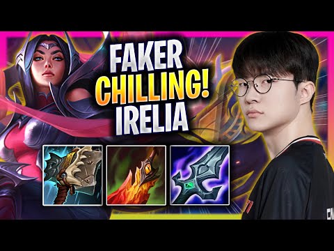 FAKER CHILLING WITH IRELIA! - T1 Faker Plays Irelia MID vs Twisted Fate! | Season 2025