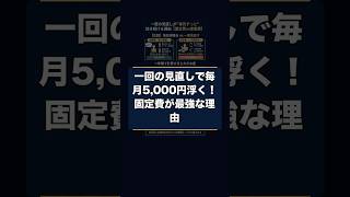 一度の見直しが"毎月ずっと"効き続ける理由【固定費vs変動費】