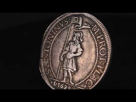 Coin, ITALIAN STATES, PIACENZA, Odoardo, Scudo, 1629, Piacenza, AU(55-58)