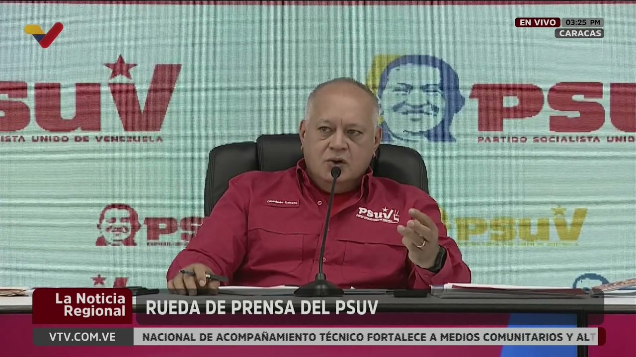 Diosdado Cabello, rueda de prensa del PSUV, 11 de mayo de 2026