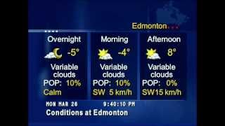 The Weather Network- Late Evening Local Forecast 2001