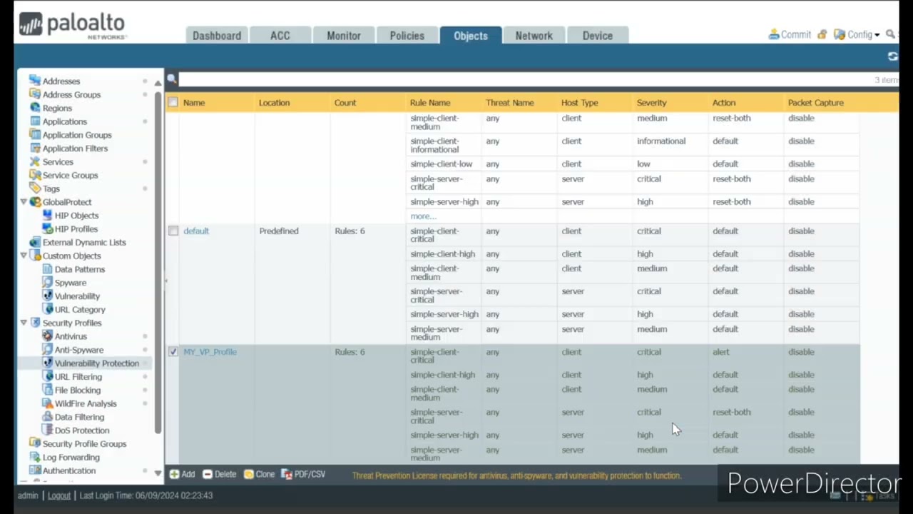 How to create security profile and security profile group in palo Alto firewall