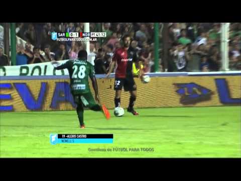 Gol de Castro. Sarmiento 0 - Newell's 1. Fecha 5. Primera División 2015. FPT.
