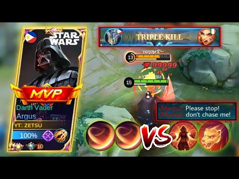 MASHAPHOBIA NO MORE!! DON'T BAN MASHA JUST PICK ARGUS | GLOBAL ARGUS VS META HEROES | MOBILE LEGENDS