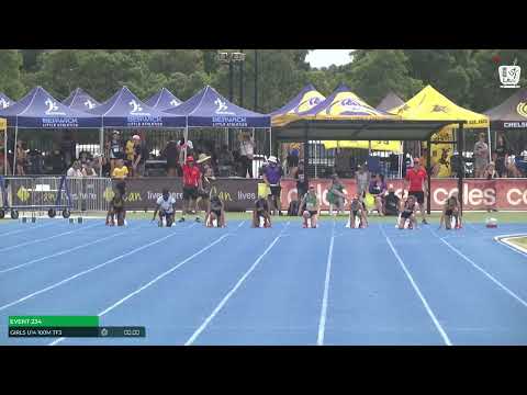 Girls U14 100m Timed Final 3 : 2024-25 State Track and Field Championships