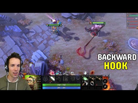 Dendi teaches Grubby the Backward Hook & Hook Stuck Tricks on Pudge