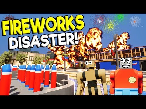 LEGO FIREWORKS SHOW GOES WRONG IN LEGO CITY! - Brick Rigs Gameplay - Lego Building Destruction