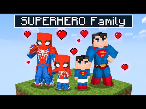 EPIC Minecraft SUPERHERO FAMILY Adventure!