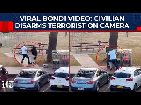 Bondi Beach Shooting Chilling Video: Moment Hero Bystander Takes Down Shooter on Camera | Australia