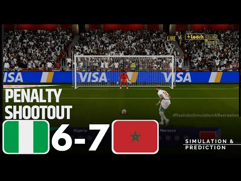 NIGERIA 6-7 MAROC TIRS AU BUT 🇳🇬🇲🇦 / DEMI FINALE / CAN 2025 / SIMULATION DE JEU VIDÉO